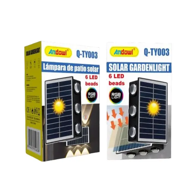 Andowl Ηλιακός Προβολέας με 6 LED και RGB Q-TY003 - Solar Gardenlight Q-TY003 075710