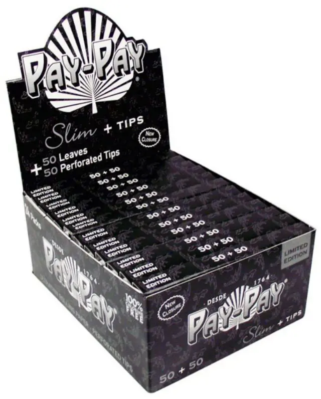 PayPay Χαρτάκια - KS Slim + Tips Black Edition 50+50 24τεμ.
