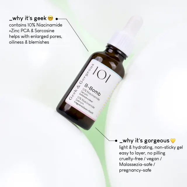 Geek & Gorgeous 101 B-Bomb 10% Niacinamide Serum Ορός Προσώπου με 10% Νιασιναμίδη, 30ml 3