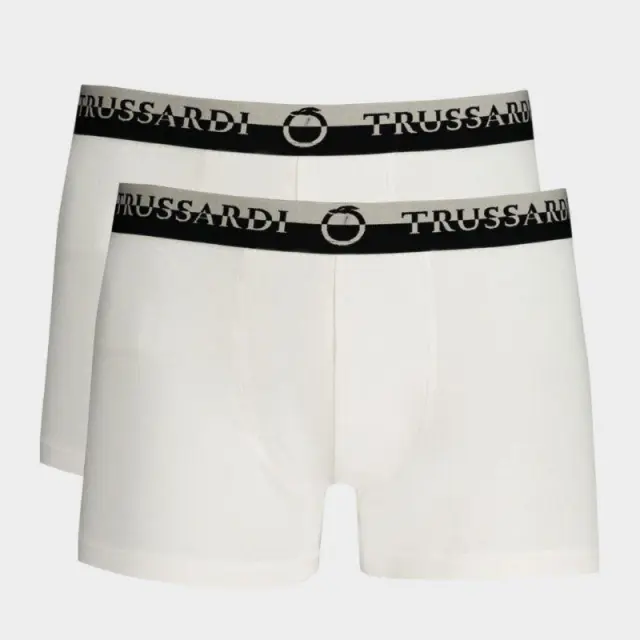 Trussardi Jeans- Ανδρικά Μποξεράκια 2Pack TRU2UTR03-01WHIT Λευκό - XL