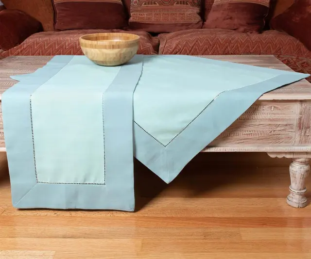 τραπεζοκαρέ (140cm x 140cm) bg17 σιέλ/τυρκουάζ - -