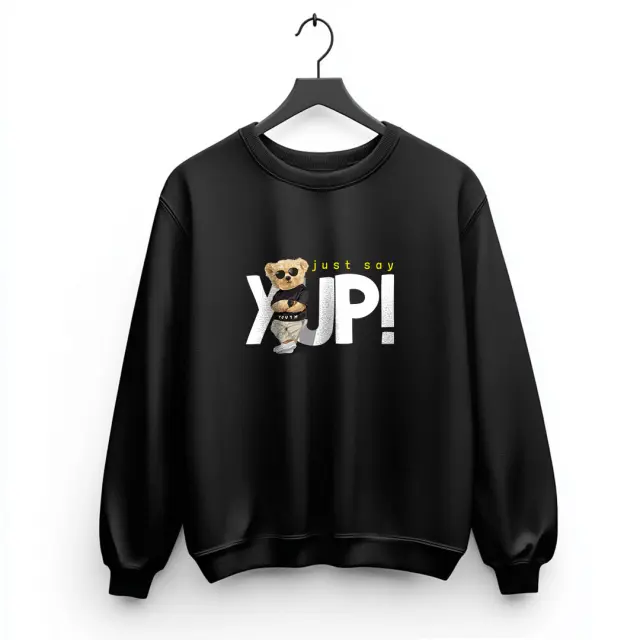Φούτερ Noshame® Μαύρο με τύπωμα - 3025090 - XXL