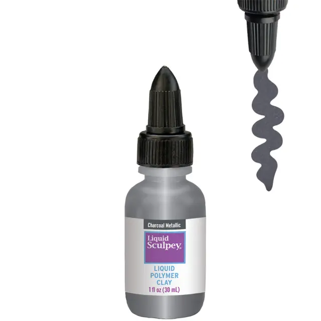 Υγρός Πολυμερικός Πηλός Sculpey Charcoal Metallic - 30ml