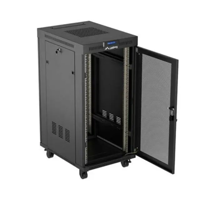 Lanberg Καμπίνα Rack 19" 24U 600X800 Black LCD V2 (FF01-6824-23BL)