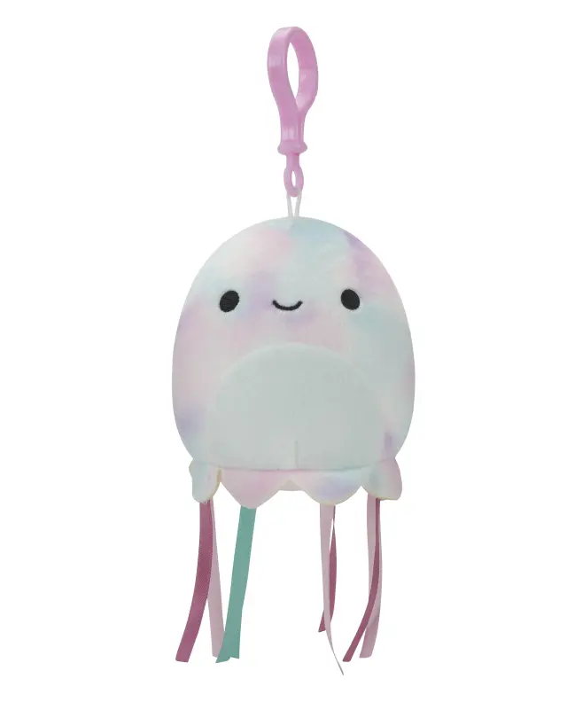 Squishmallows - 9 cm Plush P14 Clip On - Tie Dye Jellyfish - Toys
