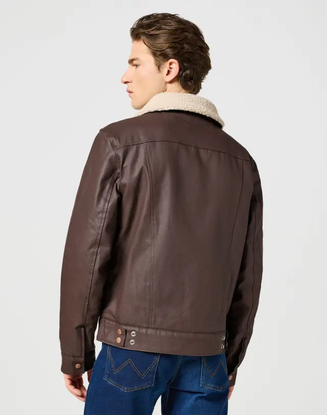 Wrangler Ανδρικό AVIATOR Μπουφάν Βαμβακερό Regular-Fit – Brown - L 2
