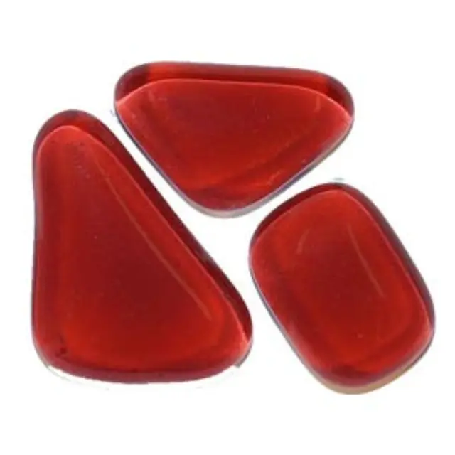 Γυάλινες Ψηφίδες Soft Glass - Dark Red - Πολυγωνικές - 200gr