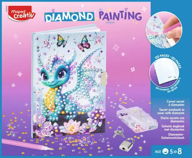 MAPED Creative Ημερολόγιο Diamond Painting / Secret Notebook to cover with Diamonds 2