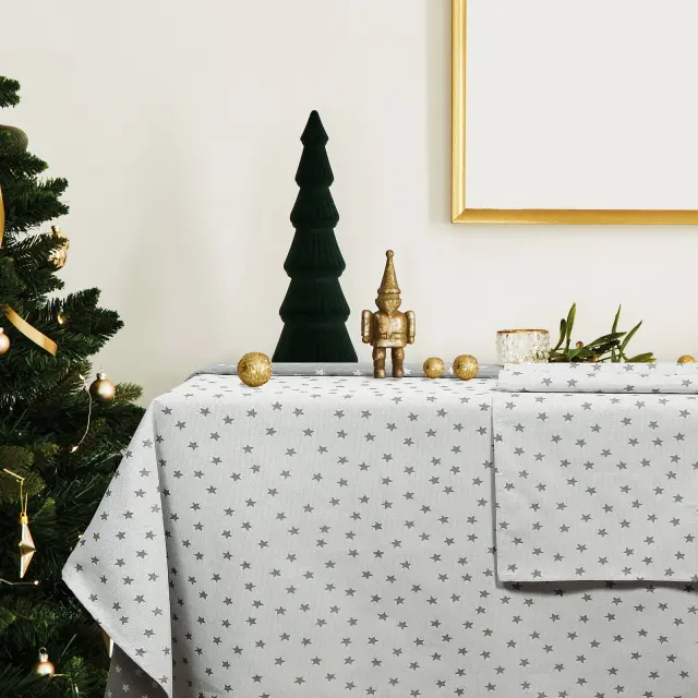 Das Home Christmas Τραπεζομαντηλο 140Χ220 0627 Γκρι - Εκρου 2