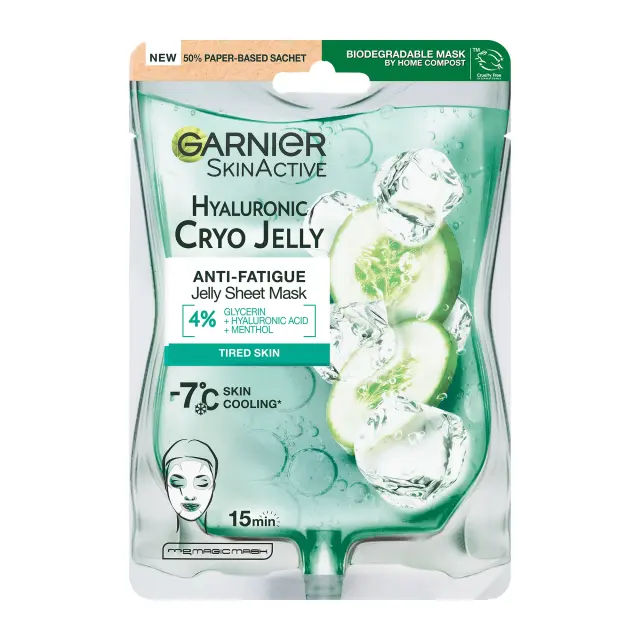 Garnier Hyaluronic Cryo Jelly Υφασμάτινη Μάσκα Προσώπου Με Υφή Τζελ 27g