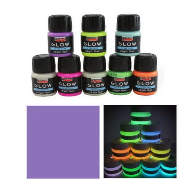 Χρώμα Φωσφοριζέ στο σκοτάδι (Glow in the Dark) Pentart 30ml - Lilac
