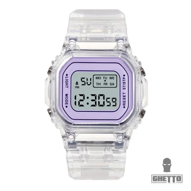 Ghetto Digital Sport Watch Unisex Fashion 2021 Purple