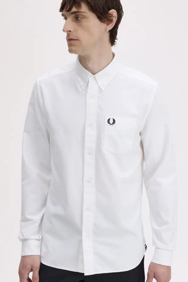 Fred Perry Oxford Shirt Λευκό White - XL 3