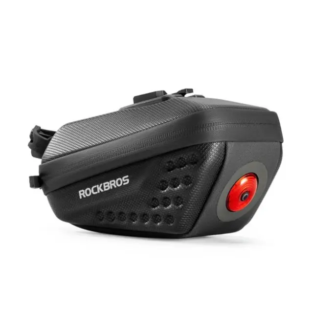 Rockbros C59 Hard Shell Saddle Bag with 250mAh Light Black