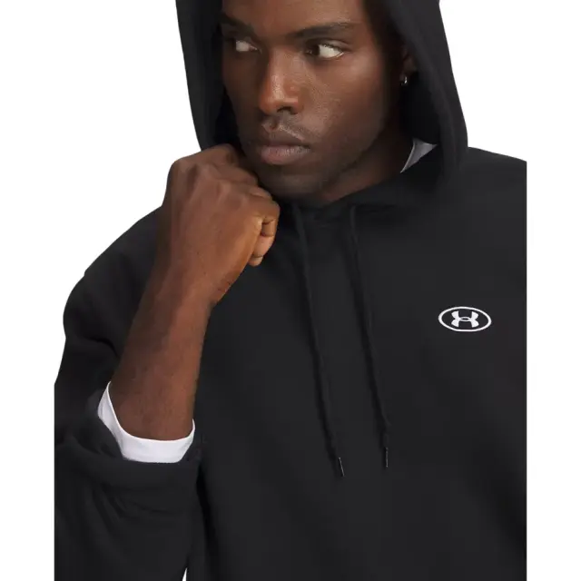 Under Armour Men's Rival Fleece Hoodie Μαύρο 6013448-008 (Under Armour) - Medium 3