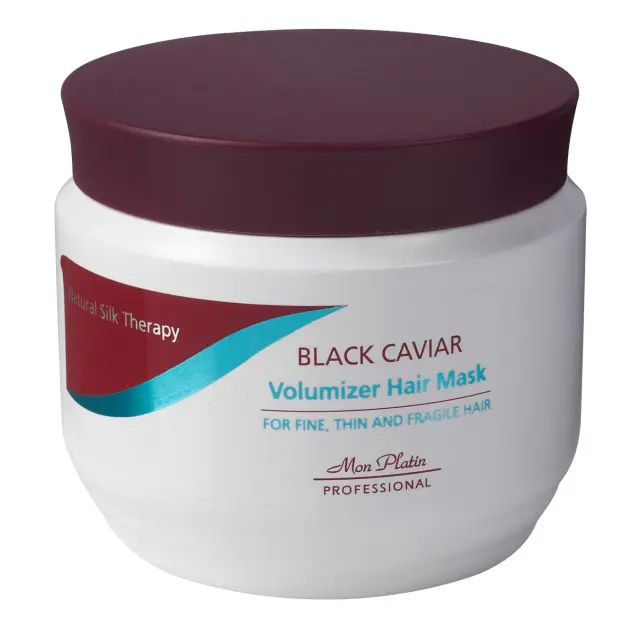 Mon Platin Natural Silk Therapy Black Caviar Volumizer Hair Mask for Fine, Thin & Fragile Hair 500ml
