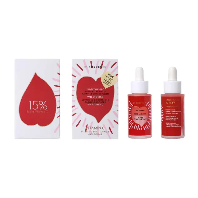 ΚΟΡΡΕΣ Άγριο Τριαντάφυλλο (Booster Με VIT C) Διφασικό Serum Super Λάμψης 30ml