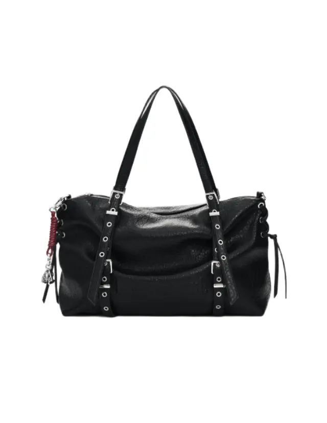 Desigual - Γυναικεία Τσάντα Ώμου/ Χιαστί Lanuza Half Logo 26WAXP06-2000 Μαύρο