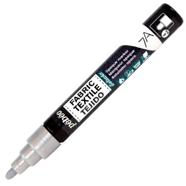 Pebeo Μαρκαδόρος Υφάσματος Καλυπτικός Μύτη 4mm - 32 Silver