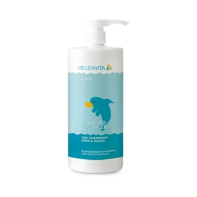 Helenvita Promo (-40%) Baby All Over Cleanser Απαλό σαμπουάν και αφρόλουτρο για το ευαίσθητο βρεφικό δέρμα, 1lt