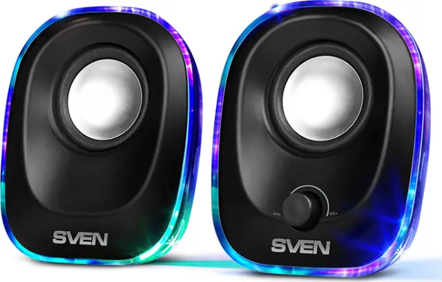 Sven 330 Ηχεία Υπολογιστή 2.0 με Ισχύ 2Χ2.5W σε Μαύρο Χρώμα