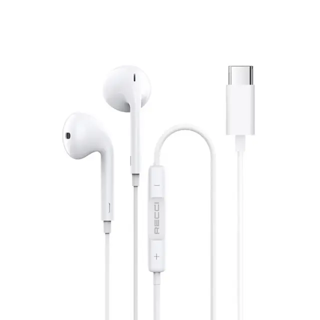 Recci Rep-l27 In-ear Handsfree Ακουστικά με Βύσμα USB-C Λευκό