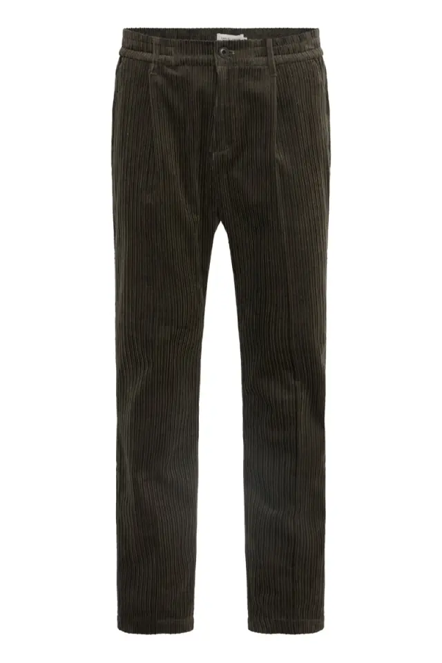 Casual Friday Ανδρικό MARC 2.0 0232 Chinos Κοτλέ Παντελόνι με Πιέτα – Khaki - 32W 32L