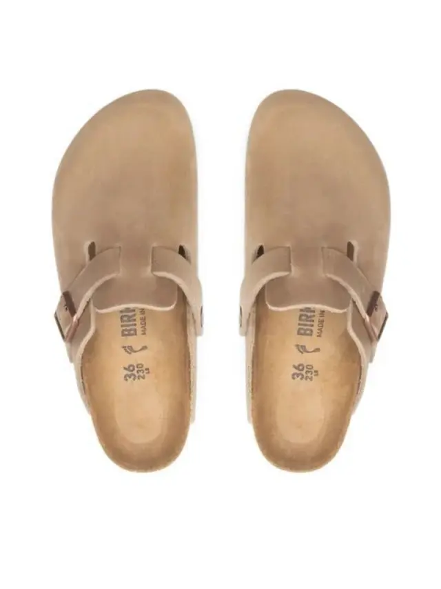 Birkenstock Σαμπώ Επαγγελματικό δέρμα suede Μπεζ BIR/BOSTON 960813 TABACC N 3