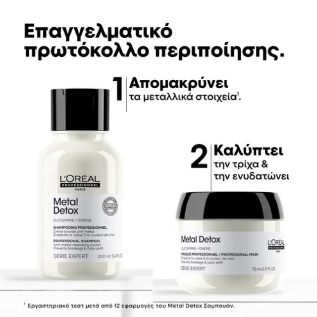 L΄Oreal Professionnel Serie Expert Metal Detox Duo Shampoo 100ml, Mask 75ml 3