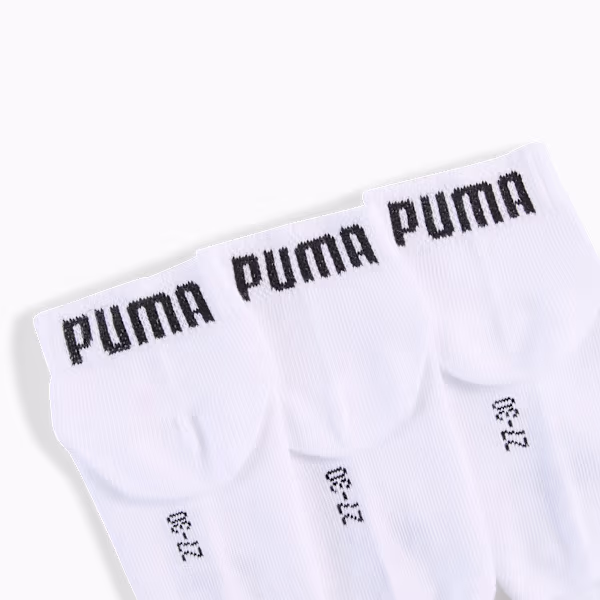 Puma Kids Plain Quarter 3P White 938809-02 - 39-42 2