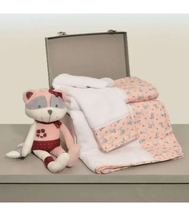Oliver Baby Σετ Πετσέτες Εμπριμέ - 2 τεμ Σχ΄΄εδιο 215 100% βαμβάκι 450 ΓΡΜ/ΤΜ - 30Χ50 70Χ120 - Ελληνικής ραφής
