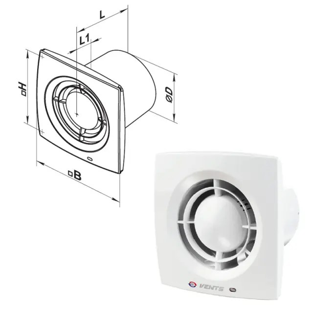 Ανεμιστήρας X1 Κορδόνι IP 24 VENTS Λευκό Φ100mm 2