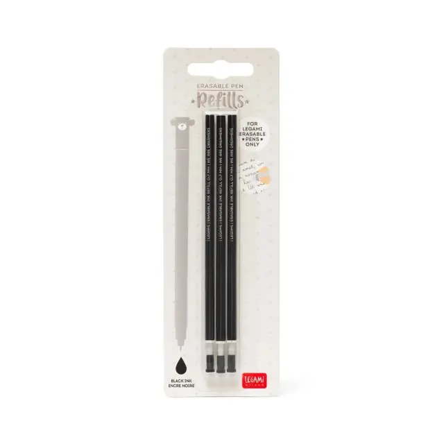 Legami Milano Refill Erasable Pen Black 3Τμχ/ REFEP0004 (Legami)