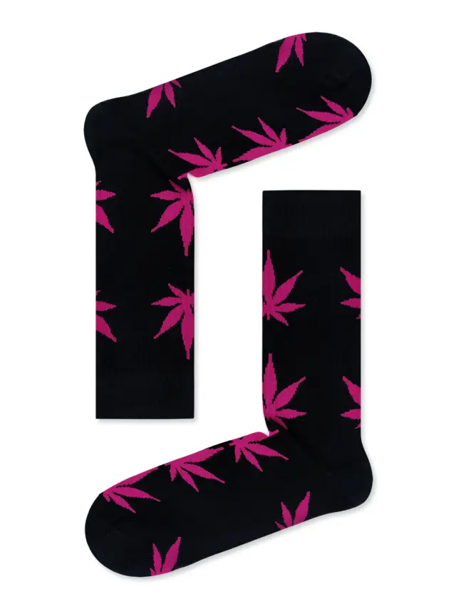 Βαμβακερή Κάλτσα με Σχέδια Marijuana NODO - 41-46