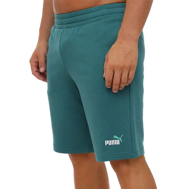 Puma Men's Essentials 2 Color No1 Logo 10inch Shorts Πράσινο Σκούρο 684715-41 (Puma) 3