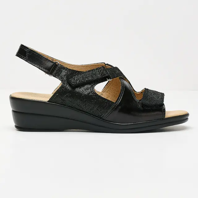 Toscana Πέδιλα Γυναικείο δέρμα Μαύρο TOS/8553 NERO
