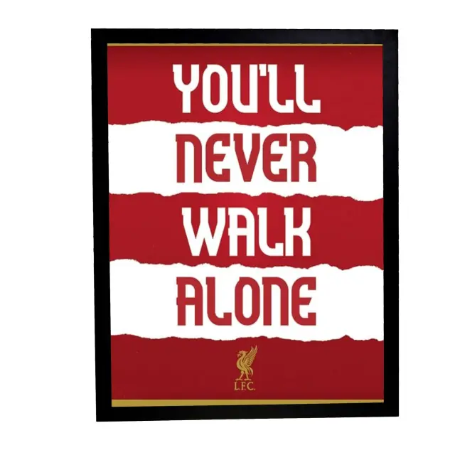 Αφίσα Liverpool Fc You ‘Ll Never Walk Alone 40x50εκ Κορνίζα Ξύλινη Χρώμα Μαύρο Με Τζάμι MAT K1041-69