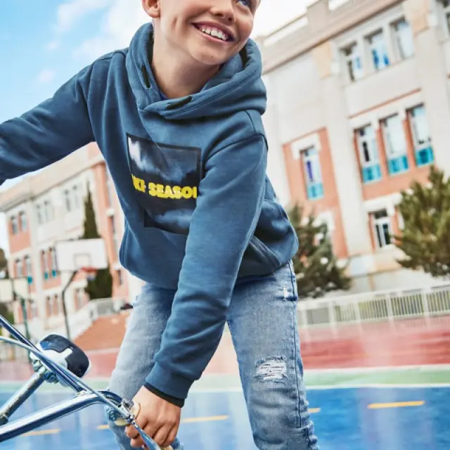 Junior 10 έως 18 ετών Παντελόνι Better Cotton τζιν μπλε θαμπό