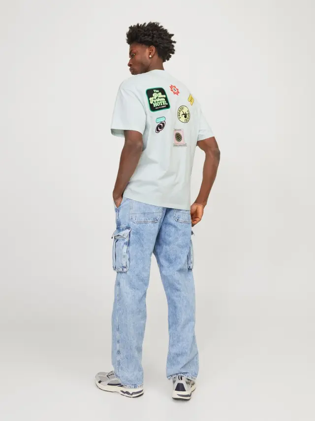 JORDECAL TEE SS CREW NECK TG LN skylight 3