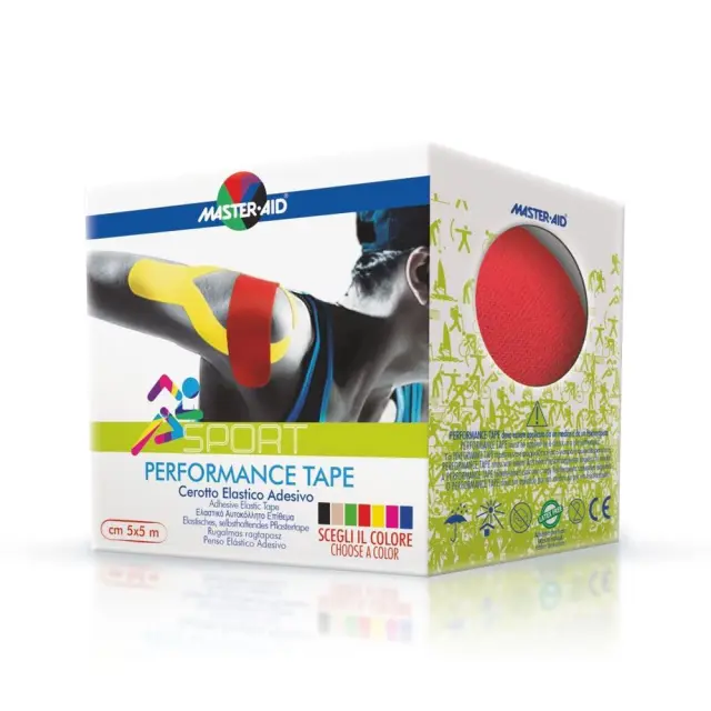 Master Aid Performance Tape Αυτοκόλλητη Ελαστική Ταινία Κινησιοθεραπείας Ροζ 5mx5cm 1τμχ