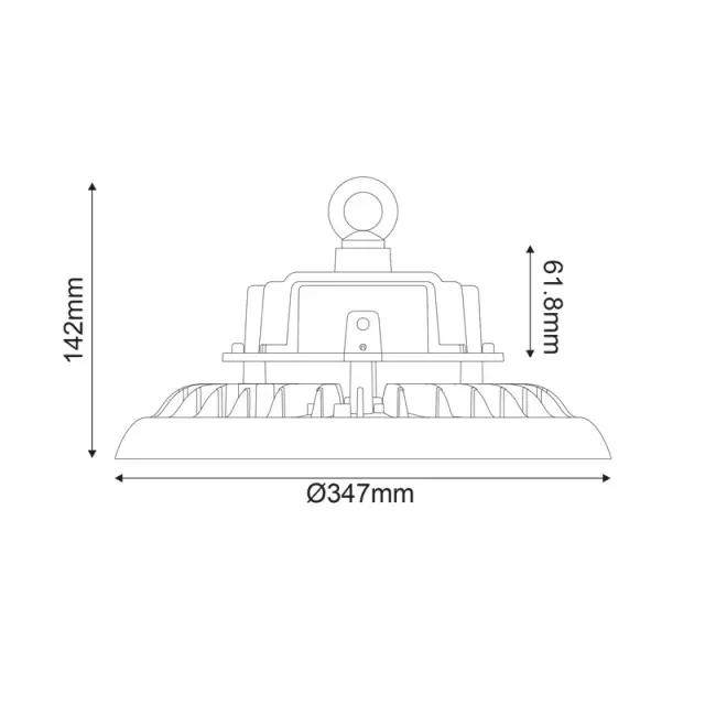LED ΦΩΤΙΣΤΙΚΟ ΚΑΜΠΑΝΑ DIM 1-10V 100-277V AC 200W 5000K 30.000LM 90° IP65 Ra80 50.000HRS / ASTREK20050H 2