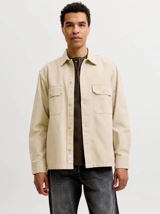 JJECOLTON CANVAS OVERSHIRT LS SN - Fields Of Rye 2