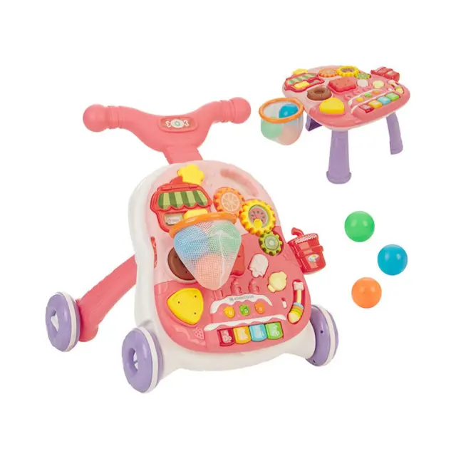 Περπατούρα-Τραπέζι Δραστηριοτήτων 2σε1 Candy Party Kikka boo Pink 3800146224370 3