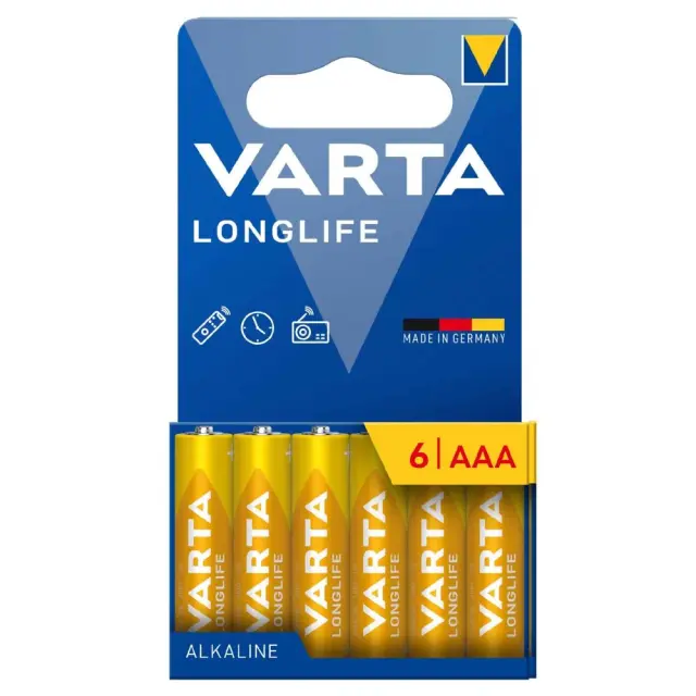 Μπαταρία Alkaline Varta Longlife AAA LR03 Plastic Free (6 τεμ.) N69464