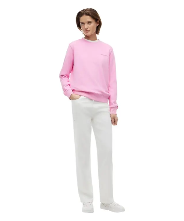 Tommy Hilfiger - Γυναικείο Φούτερ Essential Logo Regular Fit DW0DW22829-TOU Ροζ - XS 3