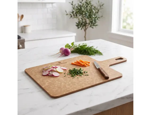 Επιφάνεια Κοπής Victorinox Gourmet με λαβή και διαστάσεις 22.9x19x0.5cm - Brown7.4131