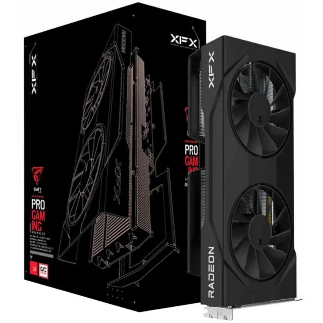 XFX Radeon RX 9060 XT Swift OC Dual Fan (black, RDNA4, GDDR6, 2x DisplayPort, 1x HDMI 2.1)
