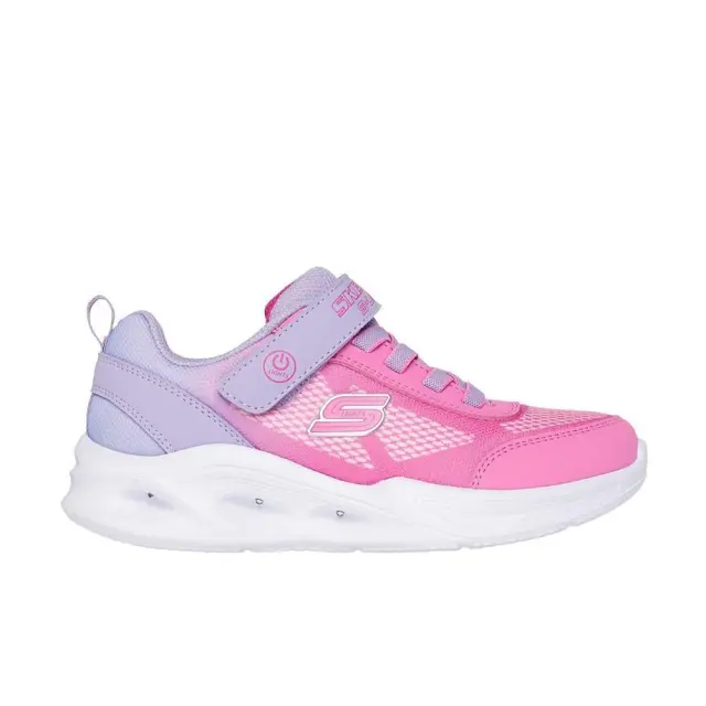 Skechers Lighted Gore Strap Sneaker (PSV) (303714L-LVPK) - Λευκό-Ροζ