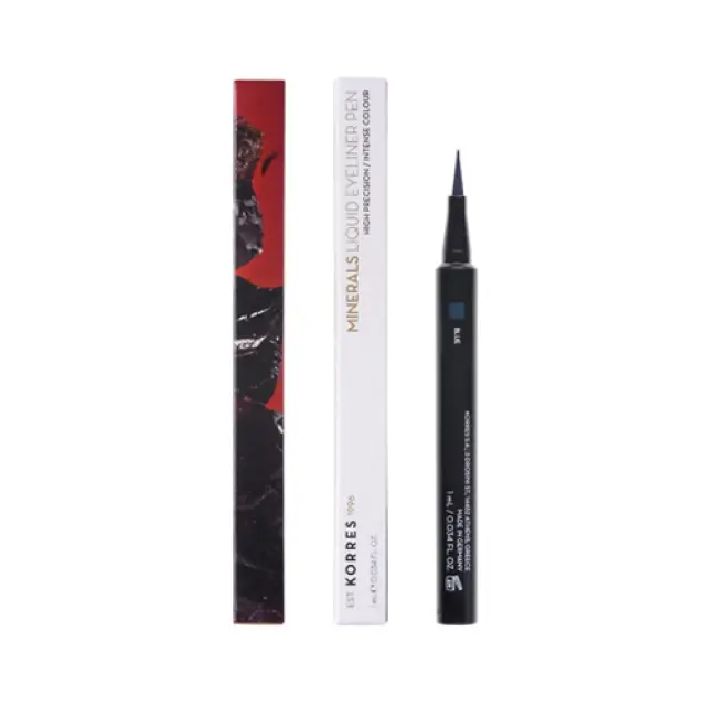 Korres Minerals Liquid Eyeliner Blue 1ml (Eyeliner σε Μορφή Μαρκαδόρου - Μπλε Χρώμα) 3