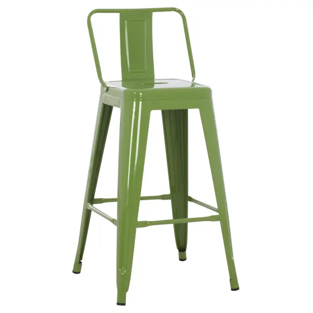 ΣΚΑΜΠΟ ΜΠΑΡ ΜΕΣΑΙΟΥ ΥΨΟΥΣ ΜΕΤΑΛΛΙΚO FB98574.53 LIGHT OLIVE GREEN 43x43x88Υεκ.